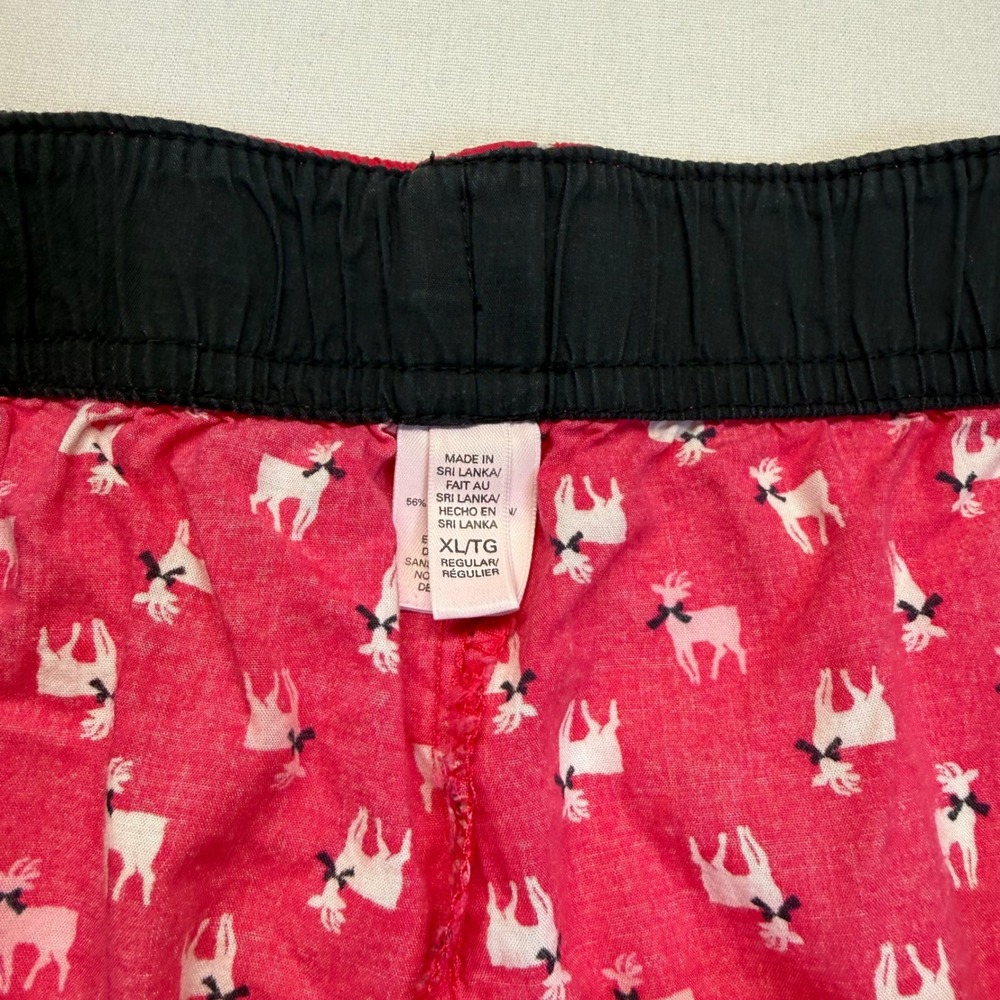 Victoria's Secret XL Pink Reindeer Pajama Set Christmas Modal Lounge Set Holiday - Picture 9 of 14